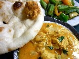 キャベツとチキンのカレー・ビンディマサラ