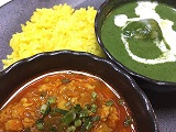 キーマカレー・チキンサグ